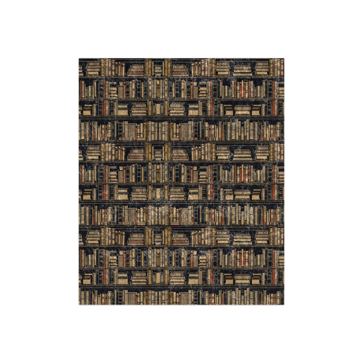 Vintage Bookcase Velvet Blanket