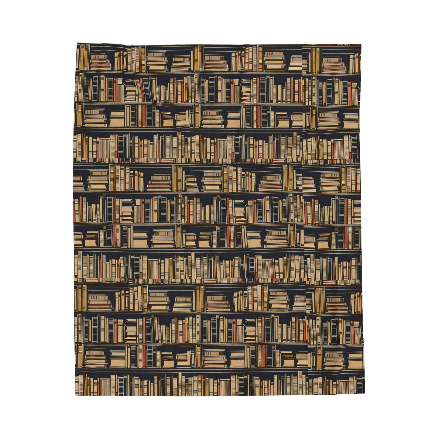 Vintage Bookcase Plush Throw Blanket